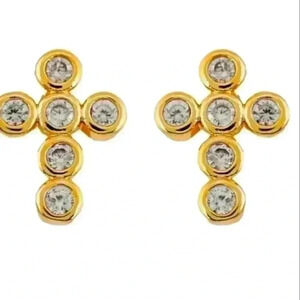 Sahira Mimi Mini Cross Earrings